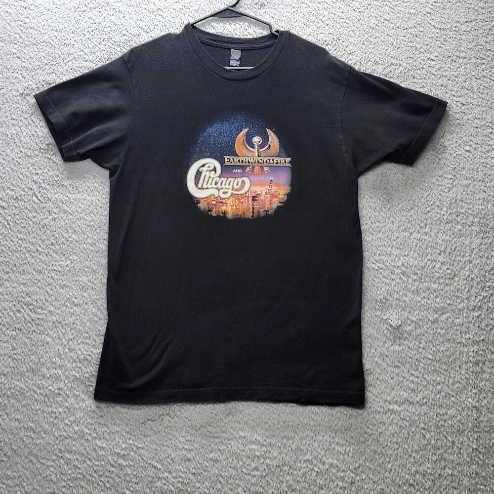 Earth, Wind & Fire and Chicago Heart and Soul Tour 2015 T-Shirt Black Size L